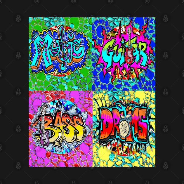 pop art graffiti music trendy splash by LowEndGraphics