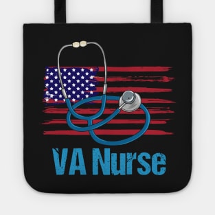 VETERAN AFFAIRS NURSE: VA Nurse American Flag Tote