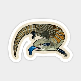 Blue-tongued skink cartoon illustration Magnet