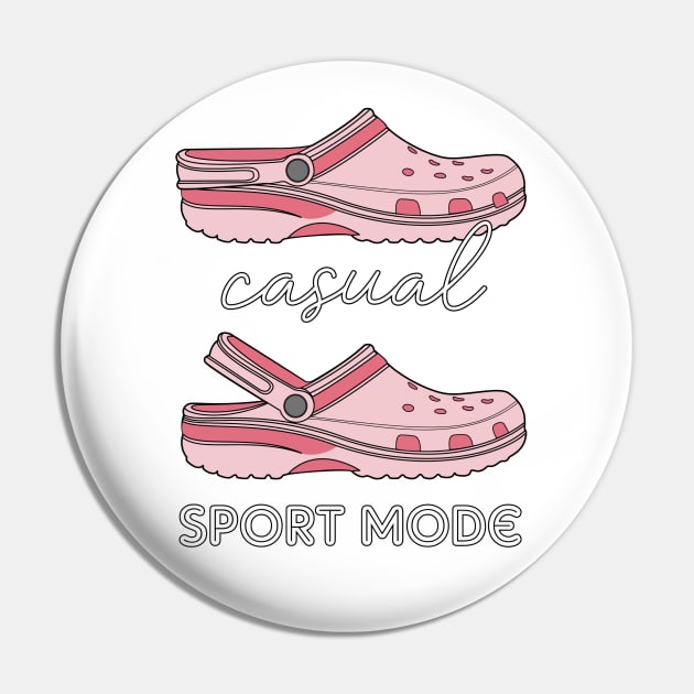 Casual Sport Mode Funny Pink Crocs Pin by figandlilyco