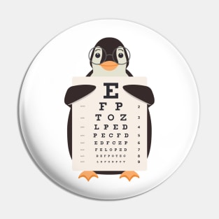 Penguin Eye Chart Pin