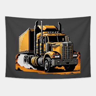 Post Apocalyptic Semi Trailer Truck Tapestry