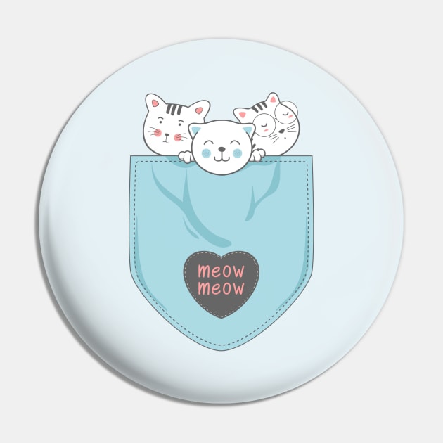 Kitty In Your Pocket Cat Pin by Family shirts