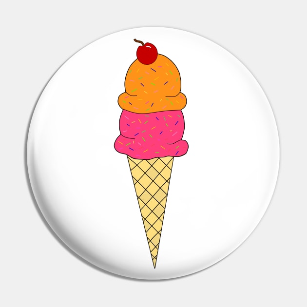 Frozen Treats Ice Cream Cone Pin by SartorisArt1