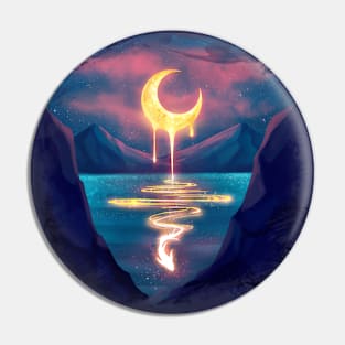 Melting moon Pin