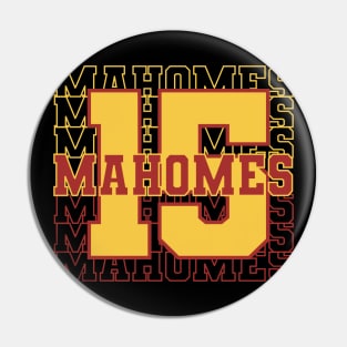 Patrick Mahomes Number 15 Quarterback for the Chiefs Pin