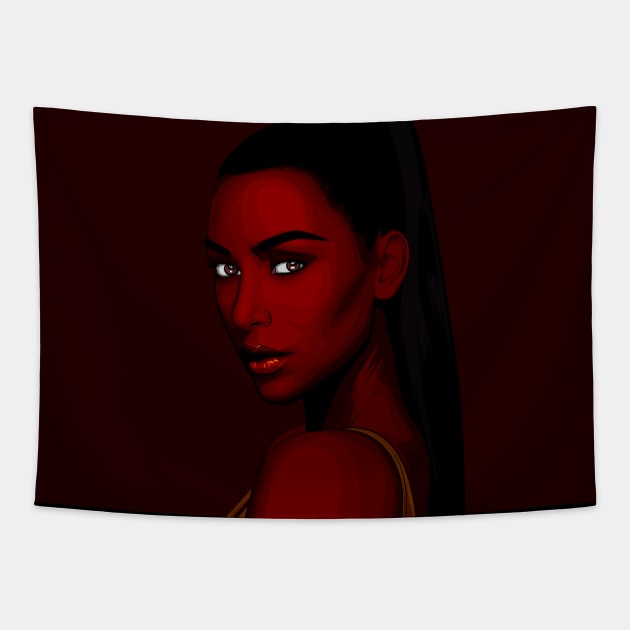 KIM KARDASHIAN WEST Tapestry by stooldee_anthony@yahoo.com