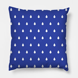 Raindrop Pattern Dark Blue Pillow