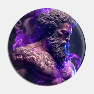 Greece god from space with stars Pin