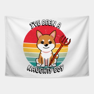 ive been a naughty boy - orange dog Tapestry