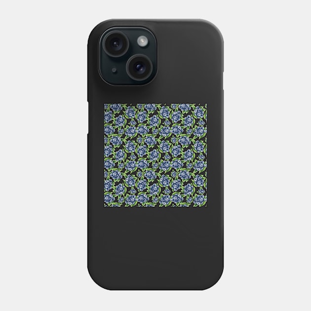 pattern with watercolor blueberries Phone Case by lisenok