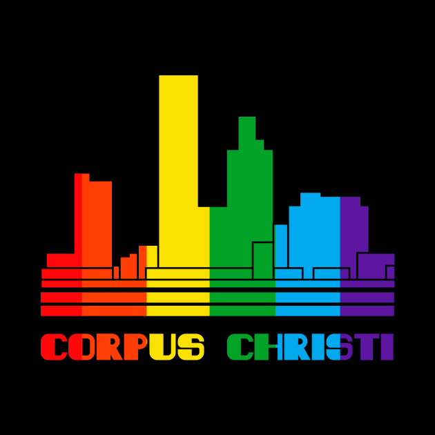 Corpus Christi Pride Shirt Corpus Christi LGBT Gift LGBTQ Supporter Tee Pride Month Rainbow Pride Parade by NickDezArts