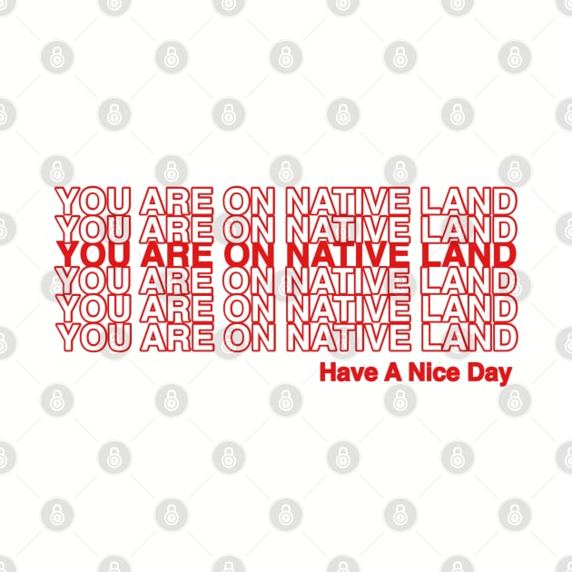 YOU ARE ON NATIVE LAND. by Skidskunx