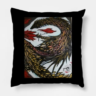 Golden dragon Pillow