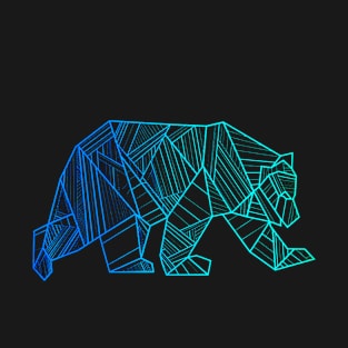 Geometric Bear Shirt Camping and Hiking  Wilderness T-Shirt