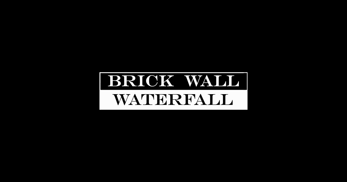 brick wall waterfall Cheer Sticker TeePublic