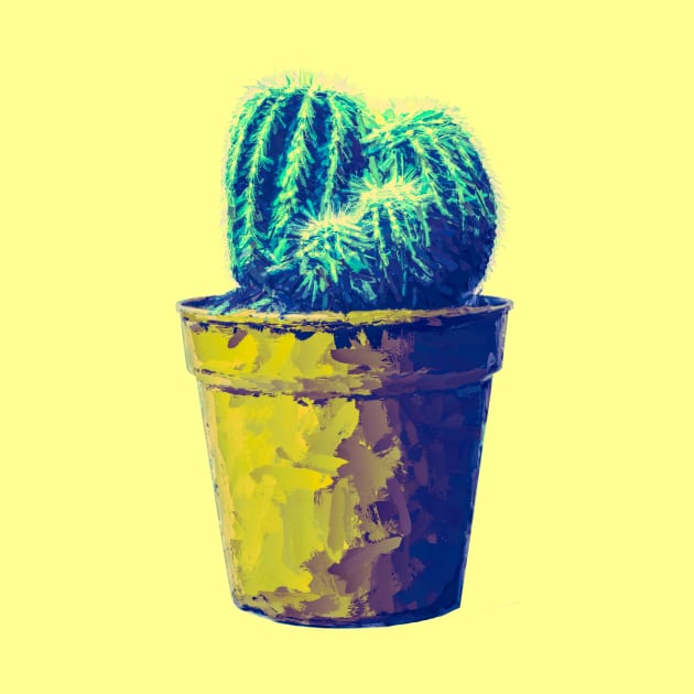 One cactus in a pot by BleizerShtorn