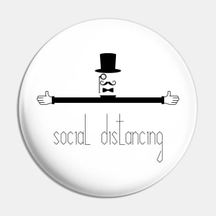 Social distancing during virus outbreak sign Pin