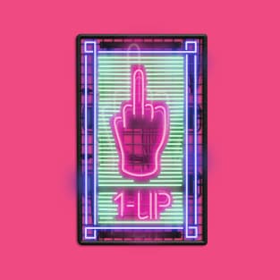 1-up Extra life and middle finger neon sign T-Shirt