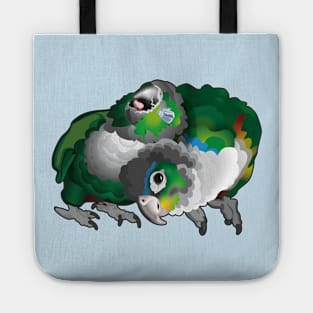 Cuddle Green Cheek Conure Pair Tote