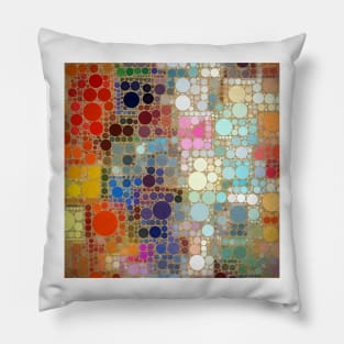 Circle Square Colorful Pattern Pillow