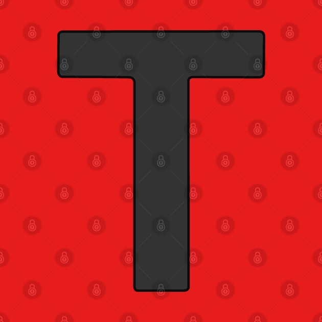 letter t red by persa