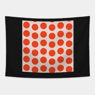 Pink Coral Polka Dot Offset Seamless Repeat Pattern Tapestry