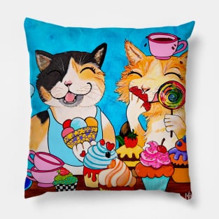 cats and cupcakes Pillow