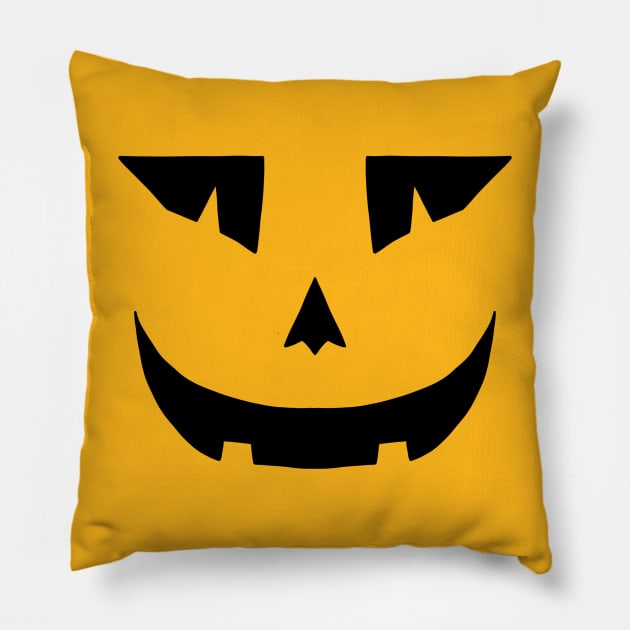 Cartoon Eyes - Pumpkin Face Pillow by TheWanderingFools