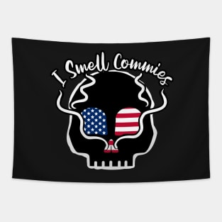 I Smell Commies, USA Flag Skull Tapestry