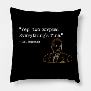 Two Corpses (White Text) Pillow