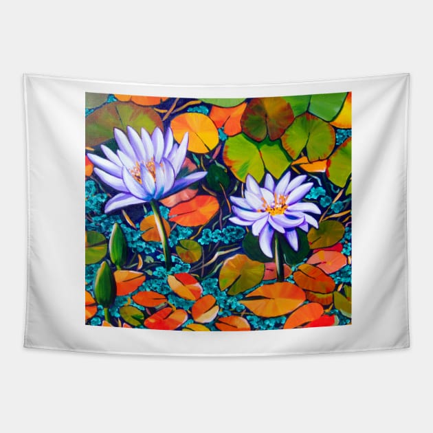 Waterlilies Tapestry by veroniqueayac