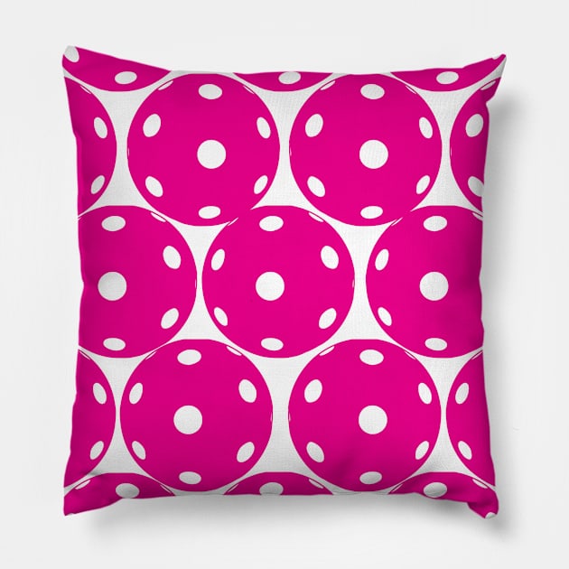 Pink pickleballs all over Pillow by FK-UK