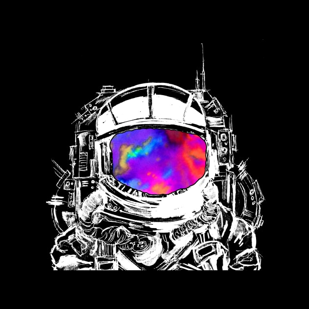 Trippy Astronaut Head by ZeichenbloQ