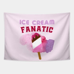 Ice cream fanatic pink and purple icy pole Tapestry