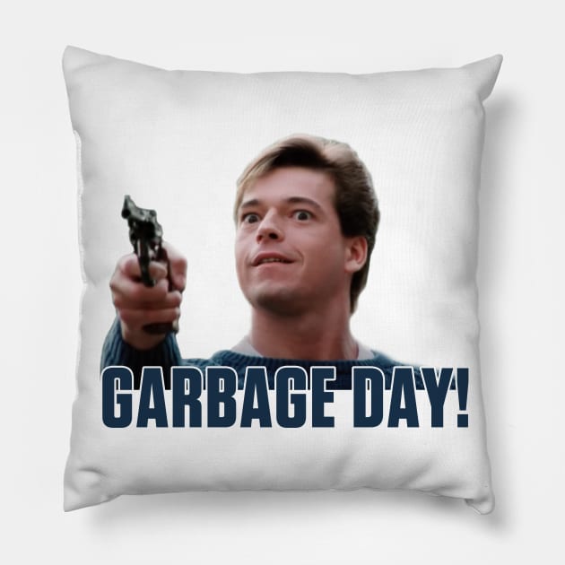 Garbage Day Pillow by karutees