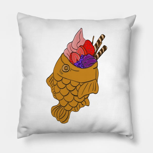 Taiyaki Pillow by Beni-Shoga-Ink