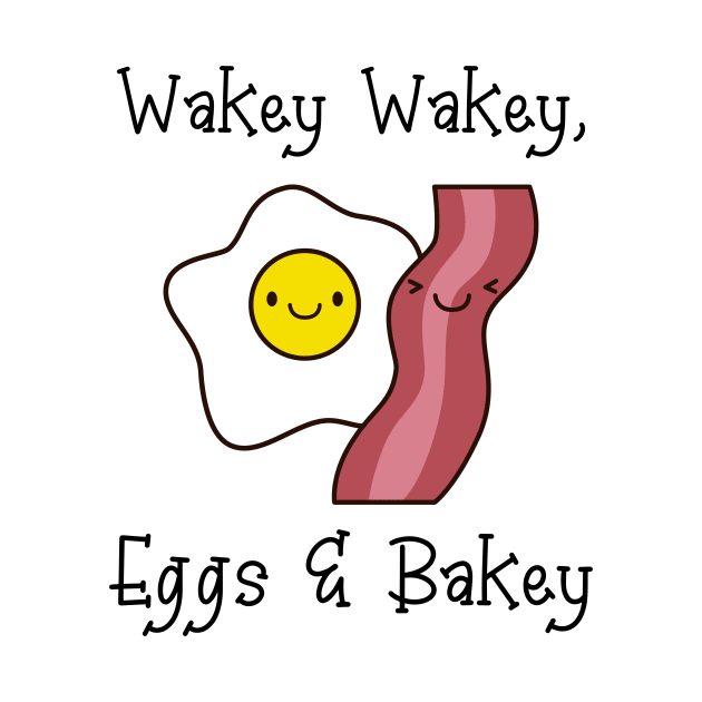 Cute & Funny Bacon and Eggs by JanesCreations