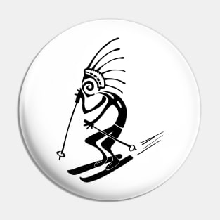 Kokopelli skier black Pin