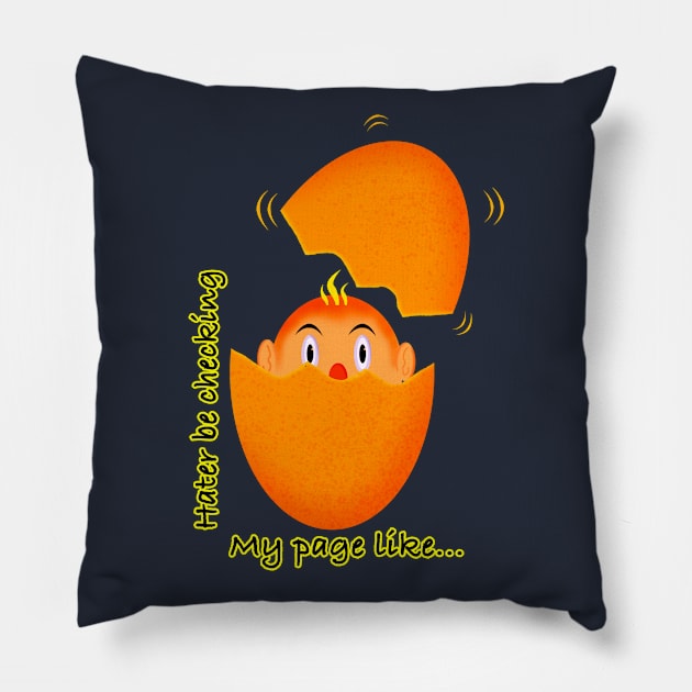 egg cartoon Pillow by Small Gallery