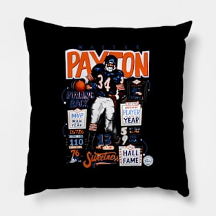 Walter Payton Chicago Stats Pillow