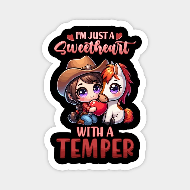 I'm Just A Sweetheart With A Temper I Equestrian Magnet by biNutz