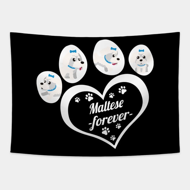 Maltese forever Tapestry by TeesCircle