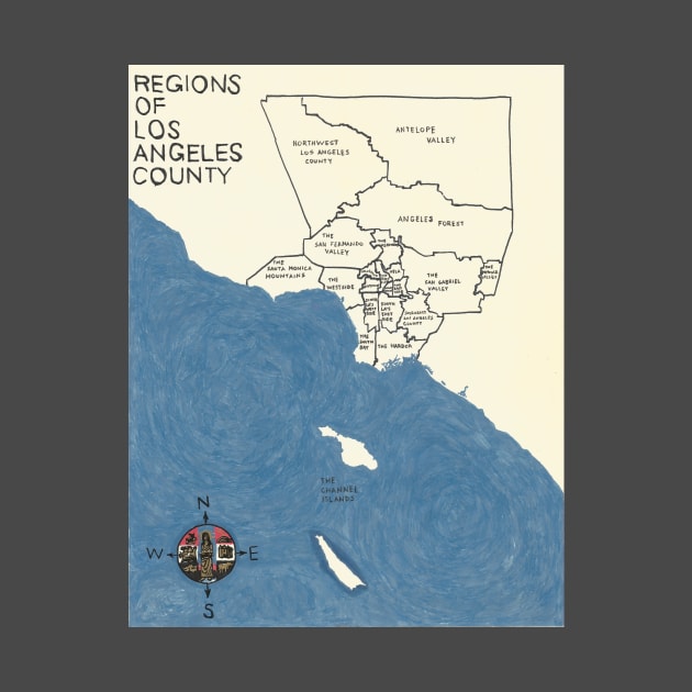 Regions of Los Angeles County by PendersleighAndSonsCartography