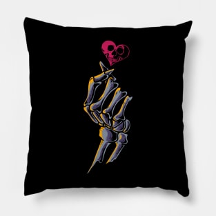 Skeleton Hand Korean Finger Heart Pink Skull Heart Pillow