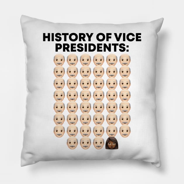 History Of Americas Vice Presidents Kamala Harris 2020 Political Humor Pillow by acatalepsys 