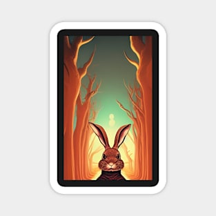 Roaming Rabbit Magnet