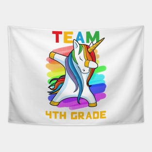 Team 4TH GRADE Unicorn Dabbing Gift Back To School Tapestry