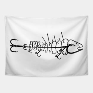 Hooked Striped bass Tapestry