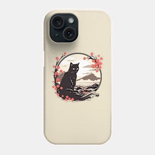 Cat mount fuji Phone Case